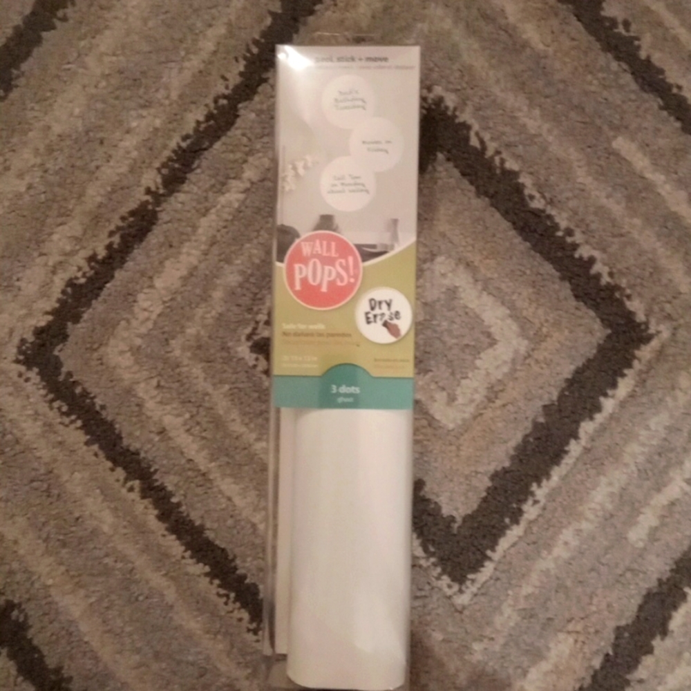 Dry erase wall pops three dots circles dry erase marker and eraser